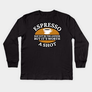 Espresso Shot Kids Long Sleeve T-Shirt